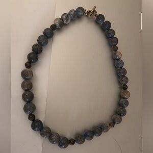 🌴Denim Sponge Coral Beaded Necklace- 66A $40 or $35 w/offer